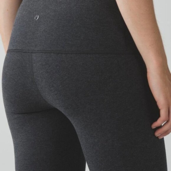 Lululemon Wunder Under Pant (Hi-Rise) Heathered Black size 4 - Picture 3 of 11